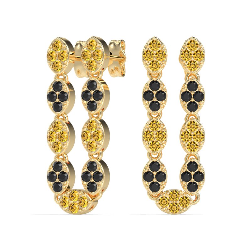 U-Shape Dangling Multiple Ear Hole Earrings