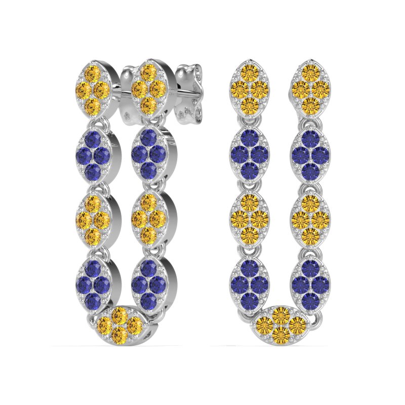 U-Shape Dangling Multiple Ear Hole Earrings