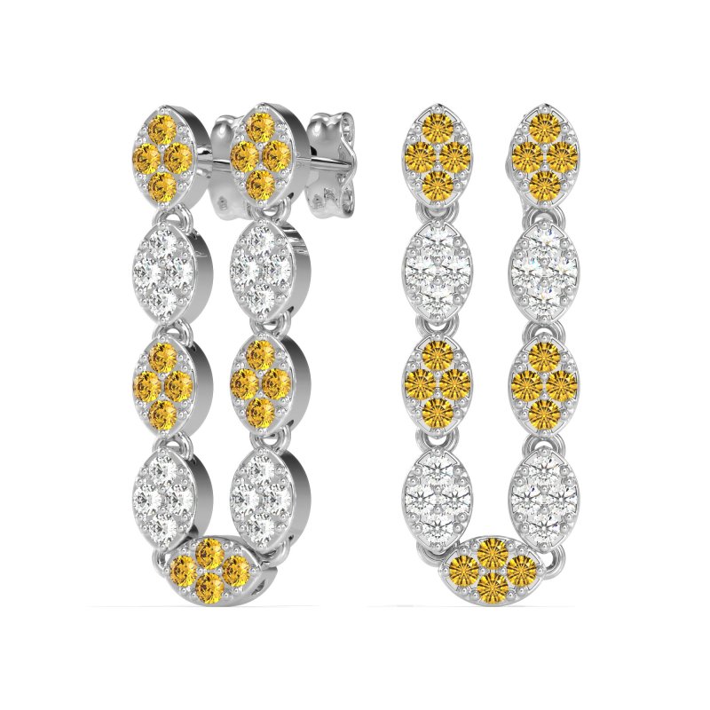 U-Shape Dangling Multiple Ear Hole Earrings