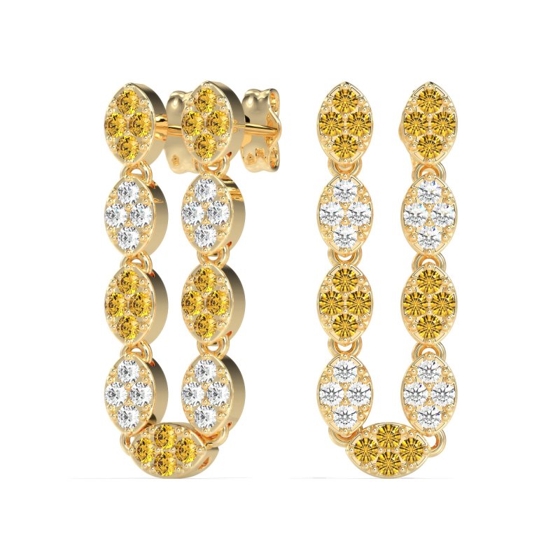 U-Shape Dangling Multiple Ear Hole Earrings