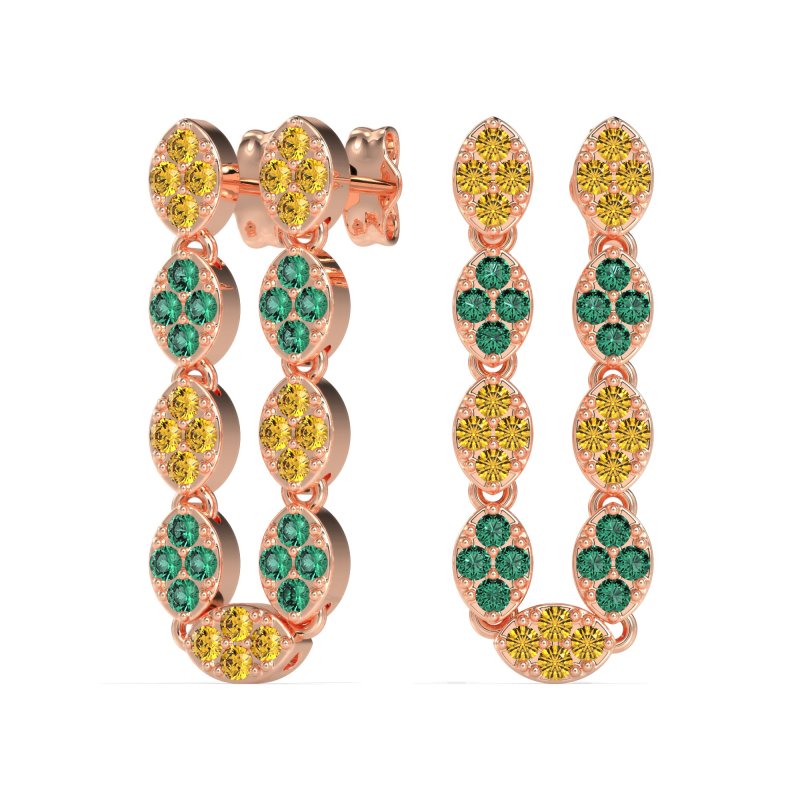 U-Shape Dangling Multiple Ear Hole Earrings