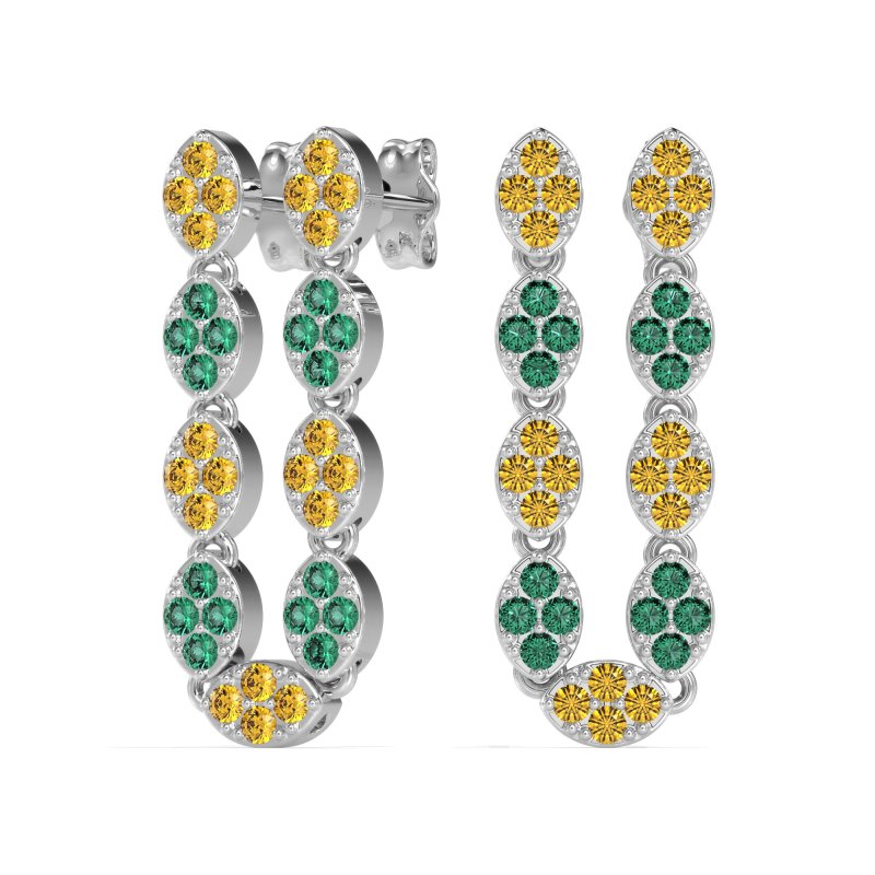 U-Shape Dangling Multiple Ear Hole Earrings