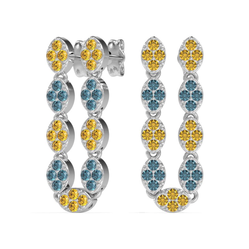 U-Shape Dangling Multiple Ear Hole Earrings