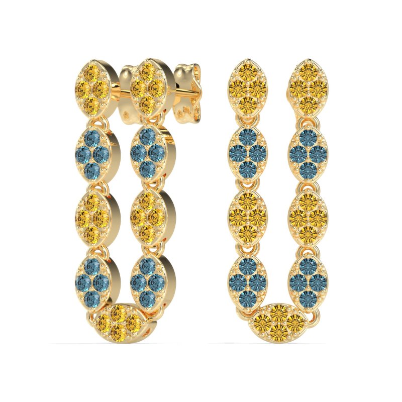 U-Shape Dangling Multiple Ear Hole Earrings