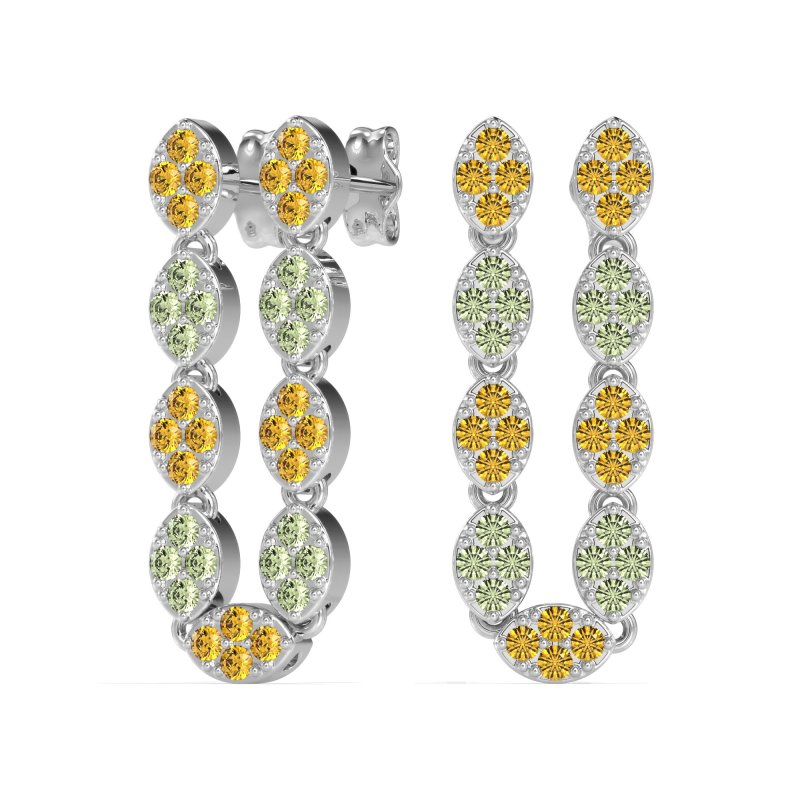 U-Shape Dangling Multiple Ear Hole Earrings