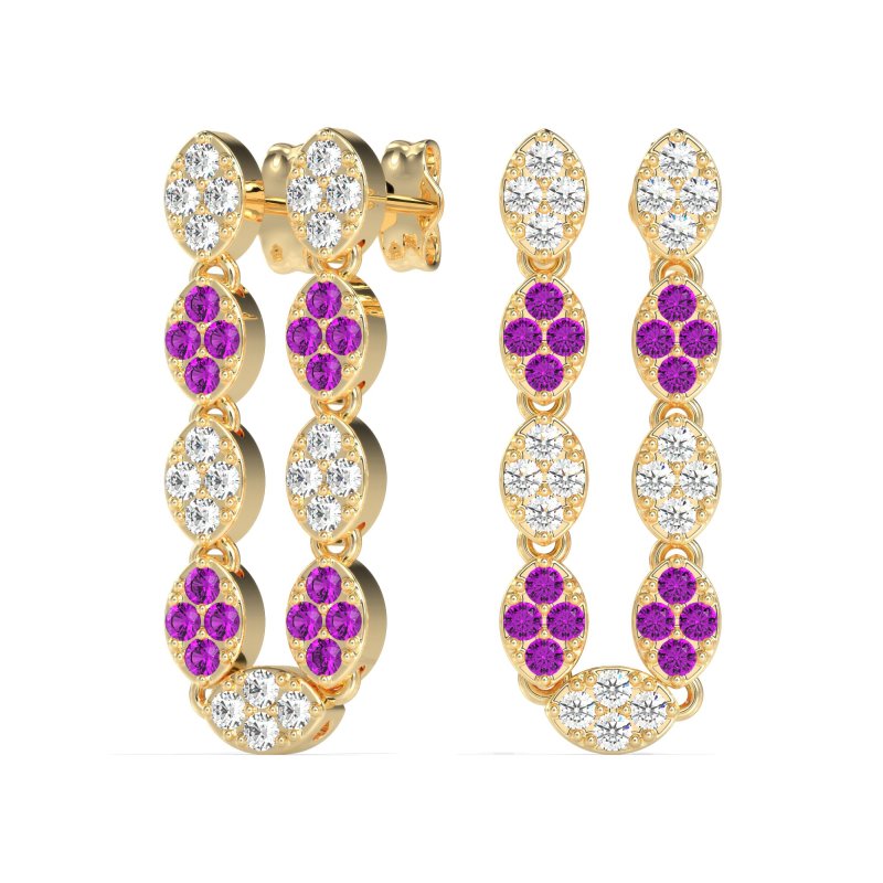 U-Shape Dangling Multiple Ear Hole Earrings