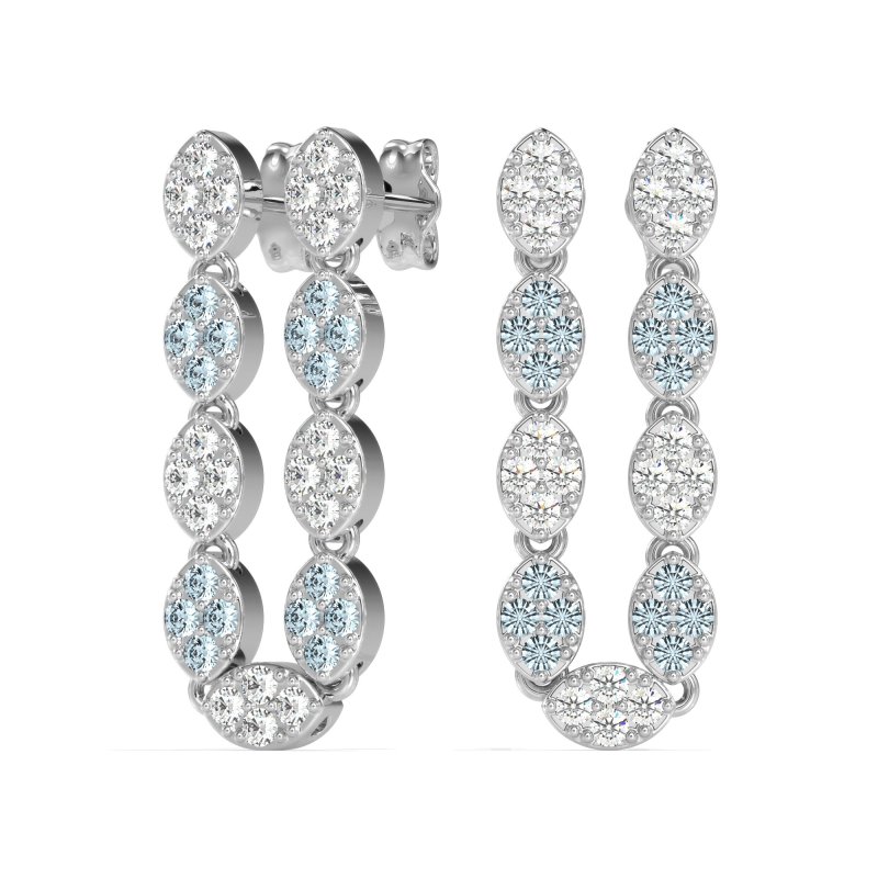 U-Shape Dangling Multiple Ear Hole Earrings