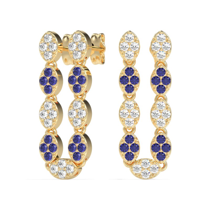 U-Shape Dangling Multiple Ear Hole Earrings