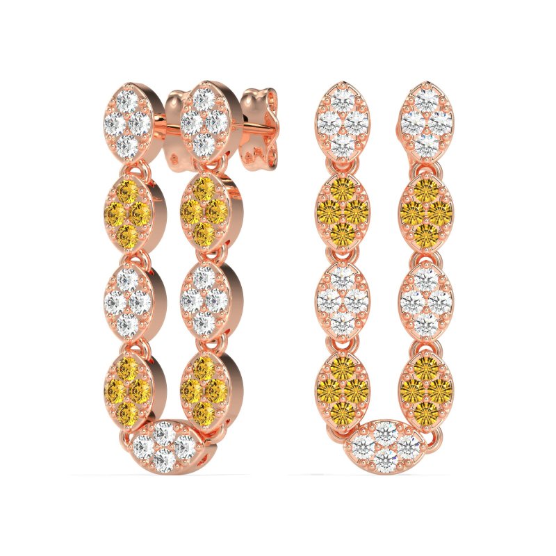 U-Shape Dangling Multiple Ear Hole Earrings