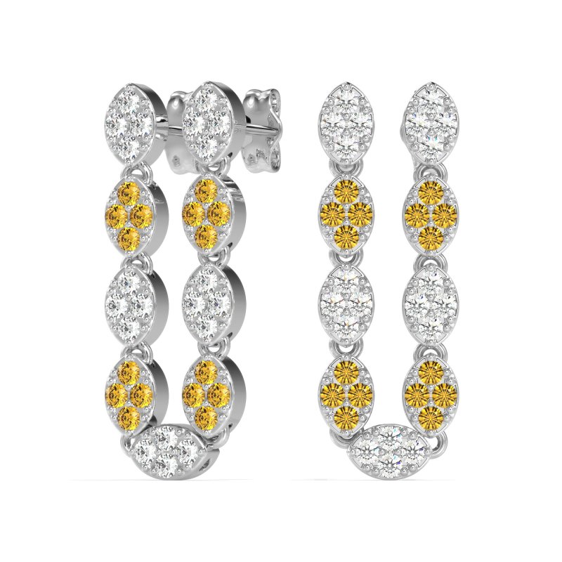 U-Shape Dangling Multiple Ear Hole Earrings