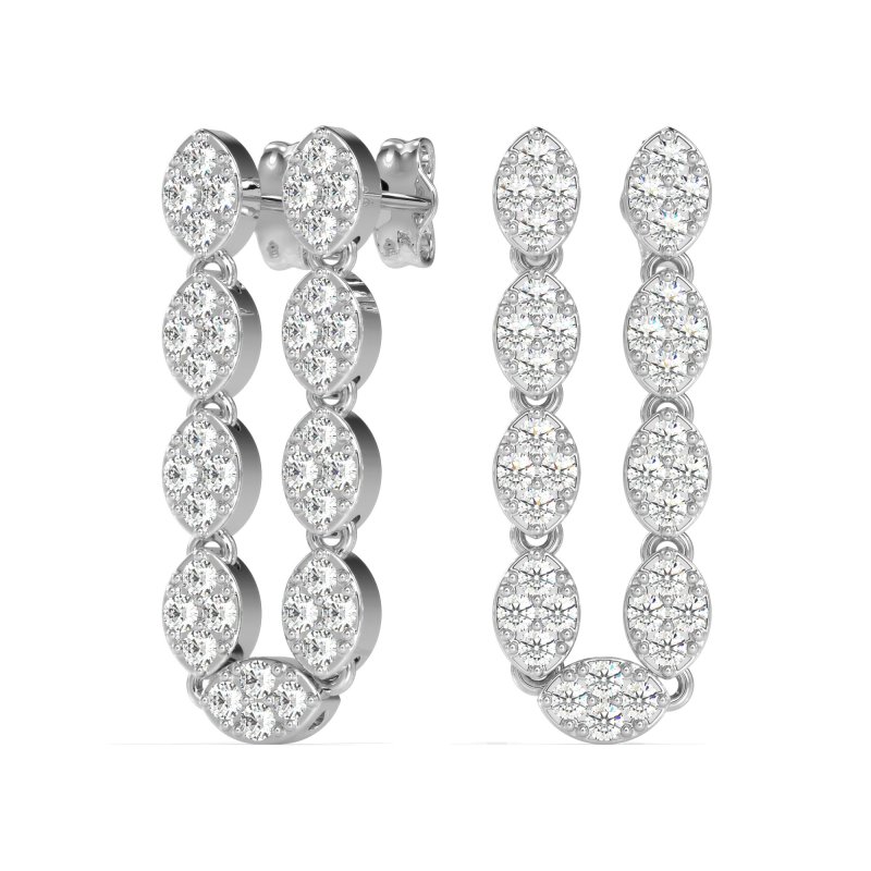 U-Shape Dangling Multiple Ear Hole Earrings