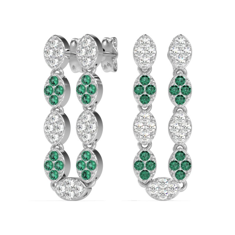 U-Shape Dangling Multiple Ear Hole Earrings