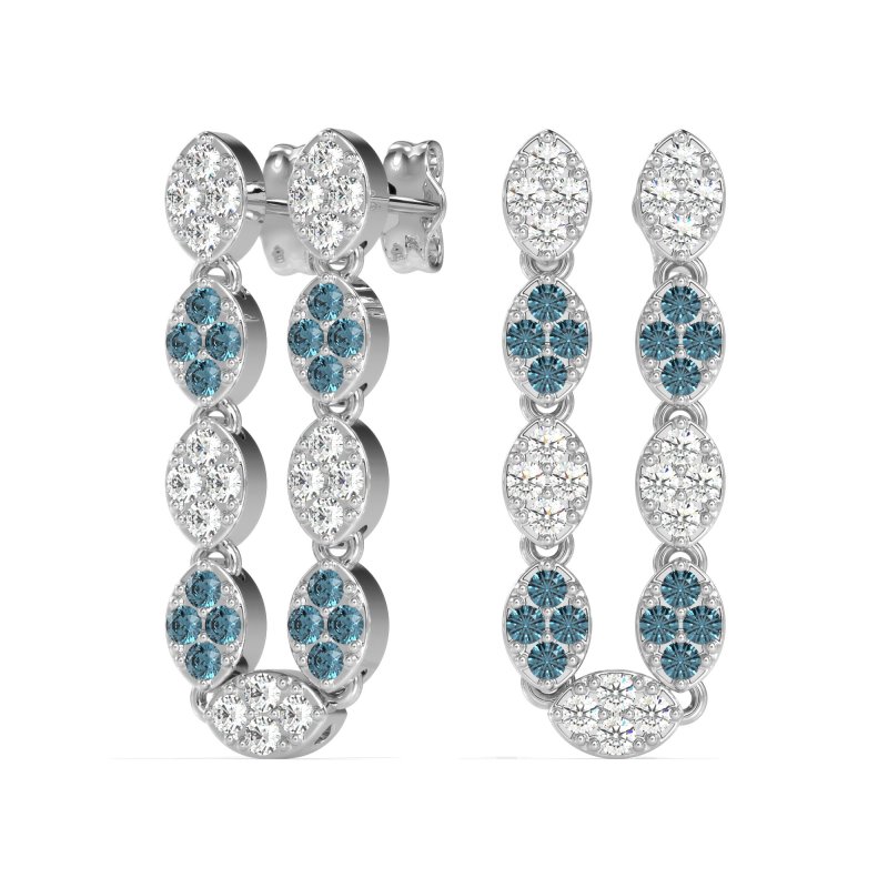 U-Shape Dangling Multiple Ear Hole Earrings