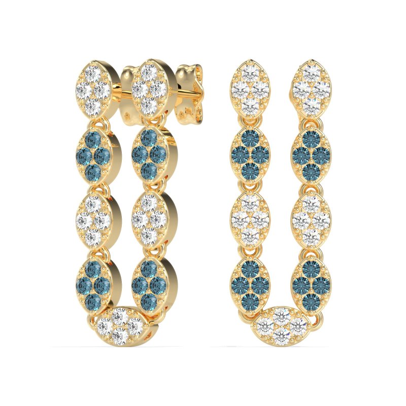 U-Shape Dangling Multiple Ear Hole Earrings