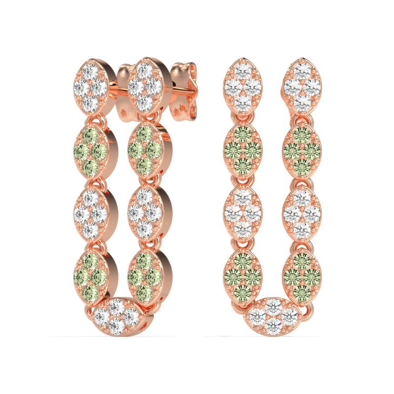 U-Shape Dangling Multiple Ear Hole Earrings