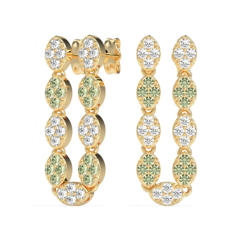 U-Shape Dangling Multiple Ear Hole Earrings