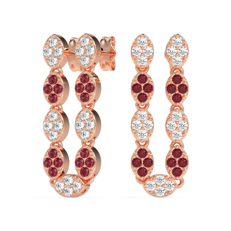 U-Shape Dangling Multiple Ear Hole Earrings