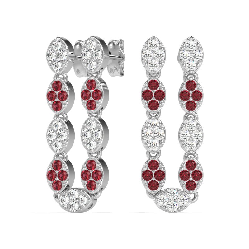 U-Shape Dangling Multiple Ear Hole Earrings