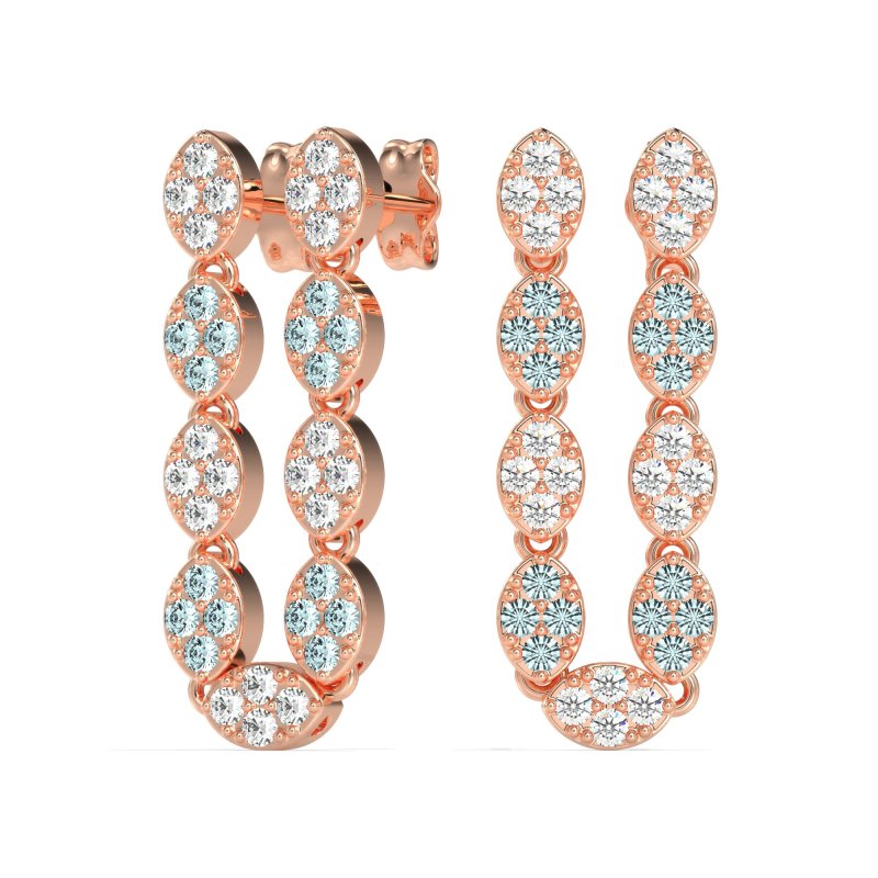 U-Shape Dangling Multiple Ear Hole Earrings