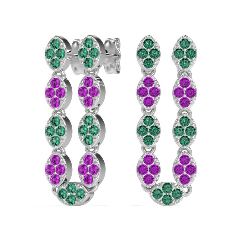 U-Shape Dangling Multiple Ear Hole Earrings