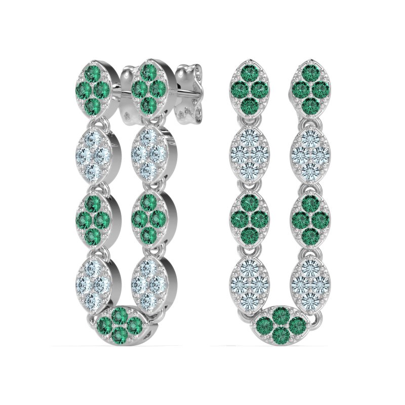 U-Shape Dangling Multiple Ear Hole Earrings
