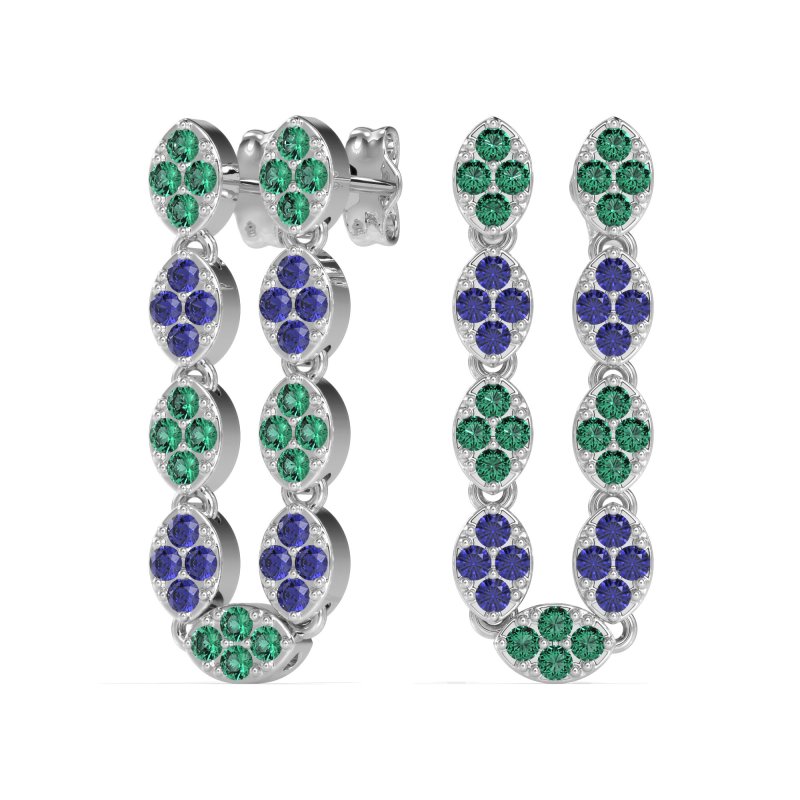 U-Shape Dangling Multiple Ear Hole Earrings