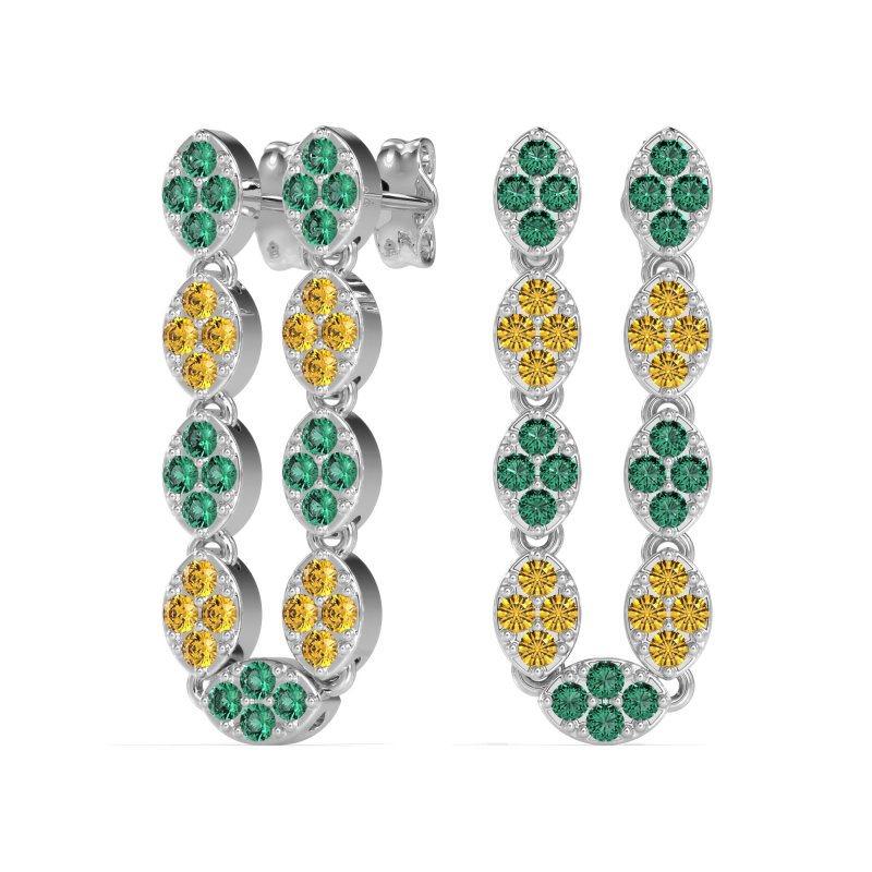 U-Shape Dangling Multiple Ear Hole Earrings