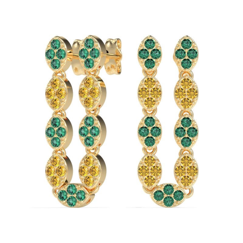 U-Shape Dangling Multiple Ear Hole Earrings