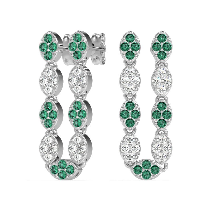 U-Shape Dangling Multiple Ear Hole Earrings