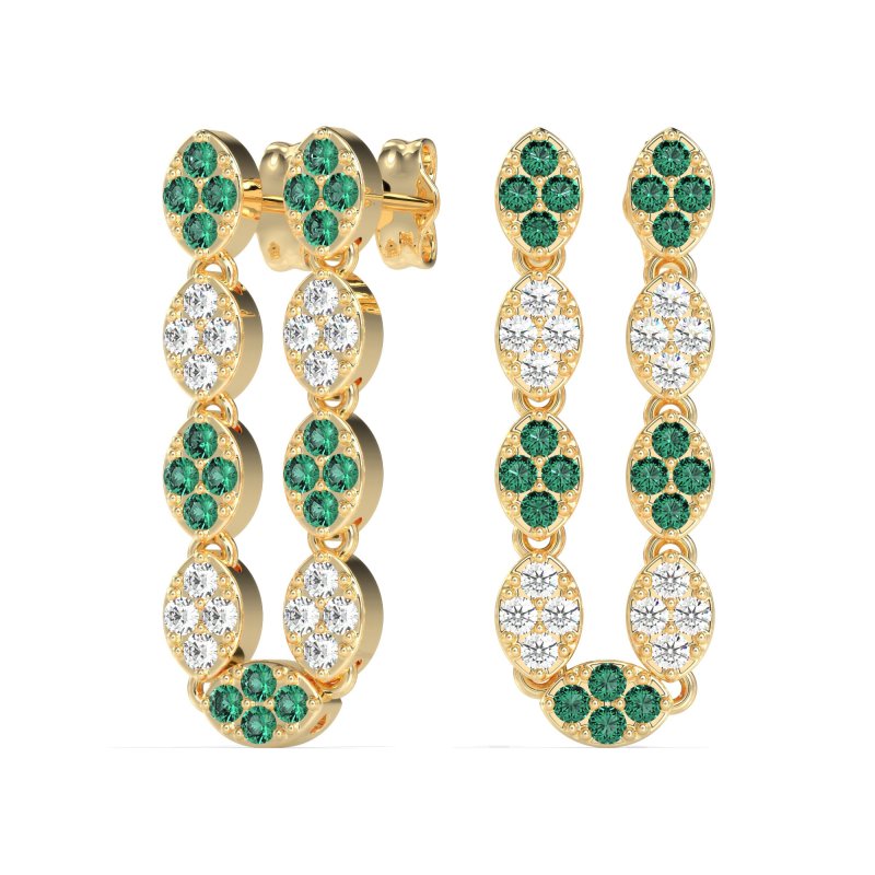 U-Shape Dangling Multiple Ear Hole Earrings