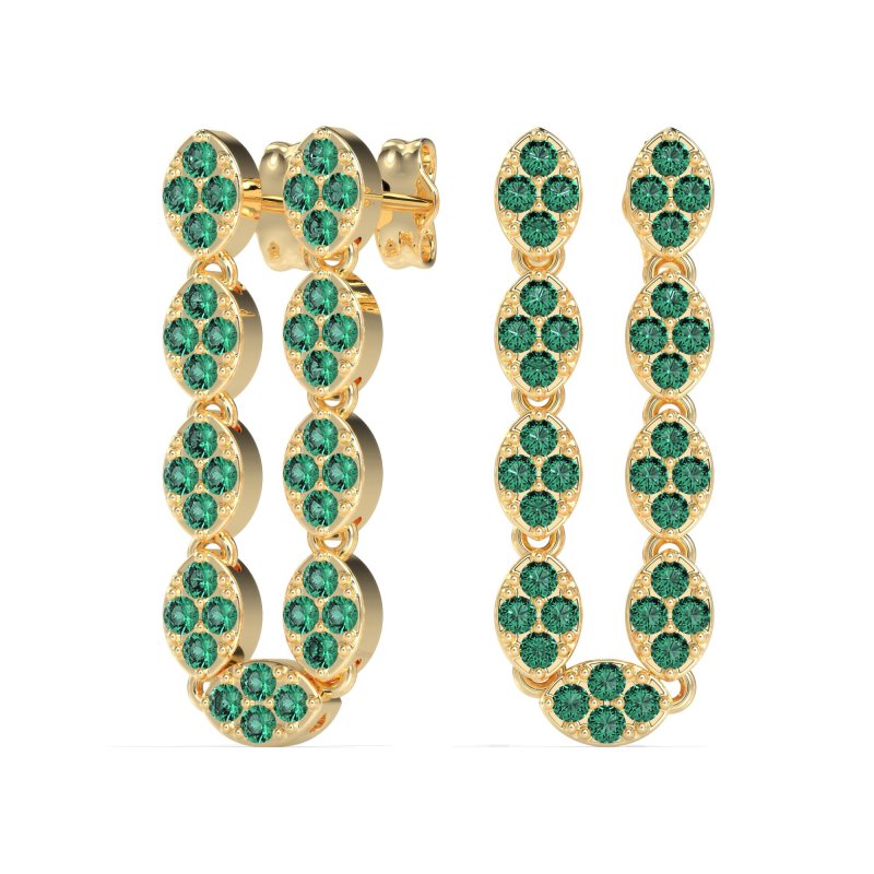 U-Shape Dangling Multiple Ear Hole Earrings