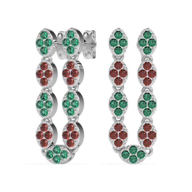 U-Shape Dangling Multiple Ear Hole Earrings