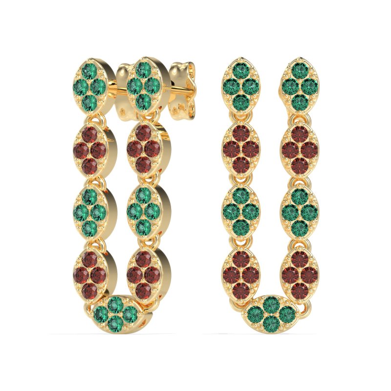 U-Shape Dangling Multiple Ear Hole Earrings