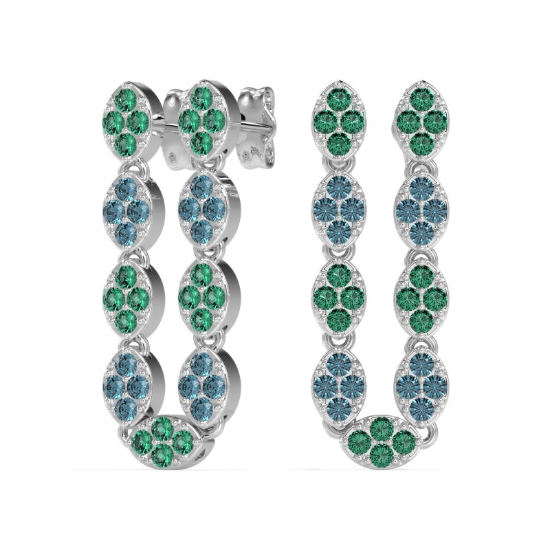 U-Shape Dangling Multiple Ear Hole Earrings