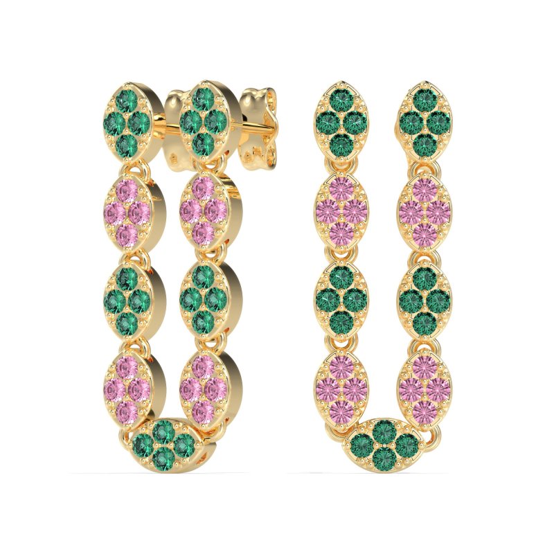 U-Shape Dangling Multiple Ear Hole Earrings