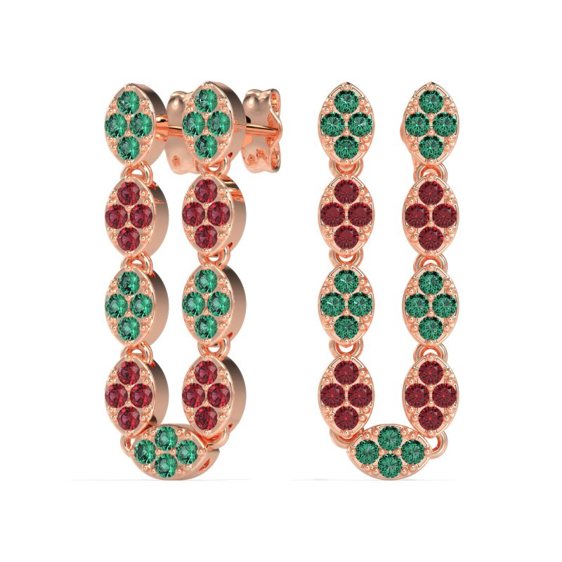 U-Shape Dangling Multiple Ear Hole Earrings