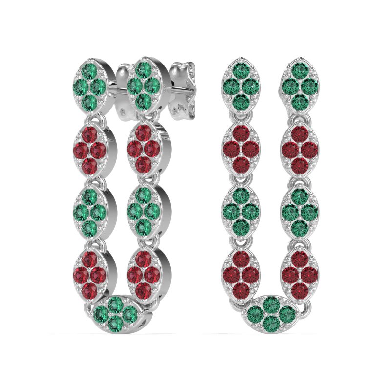 U-Shape Dangling Multiple Ear Hole Earrings