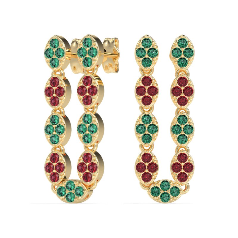 U-Shape Dangling Multiple Ear Hole Earrings