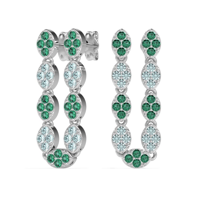 U-Shape Dangling Multiple Ear Hole Earrings