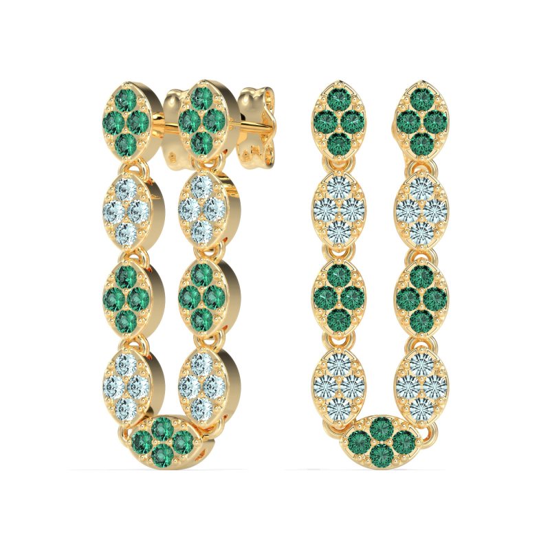 U-Shape Dangling Multiple Ear Hole Earrings