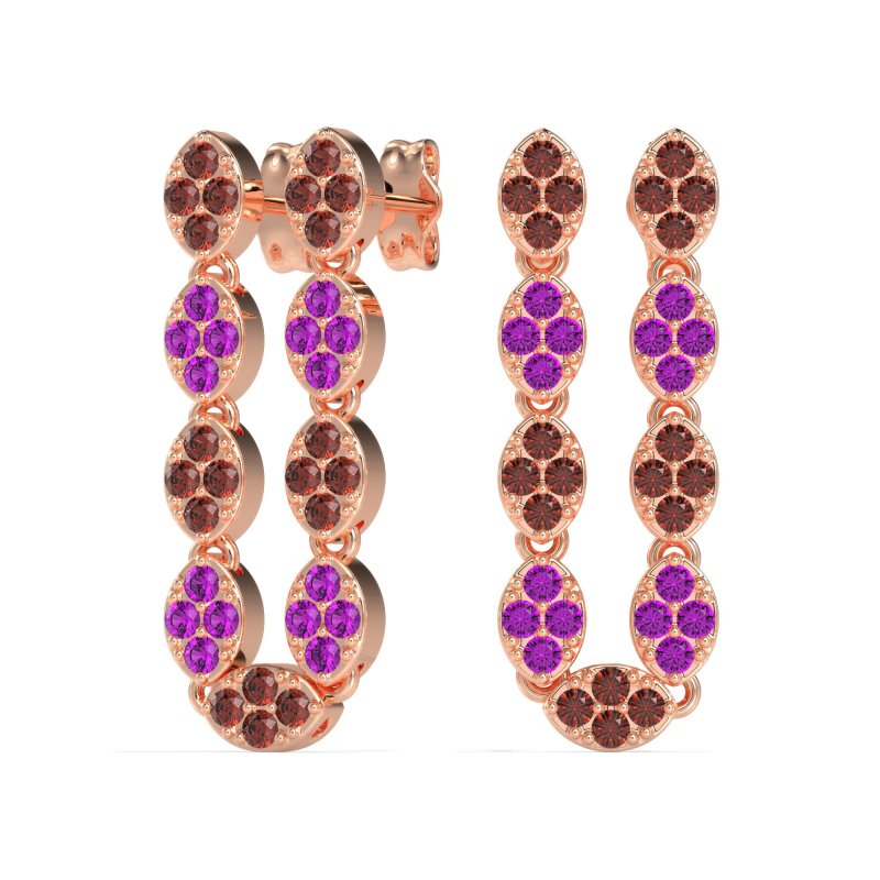 U-Shape Dangling Multiple Ear Hole Earrings