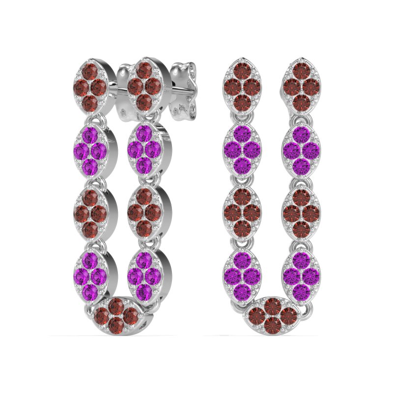 U-Shape Dangling Multiple Ear Hole Earrings