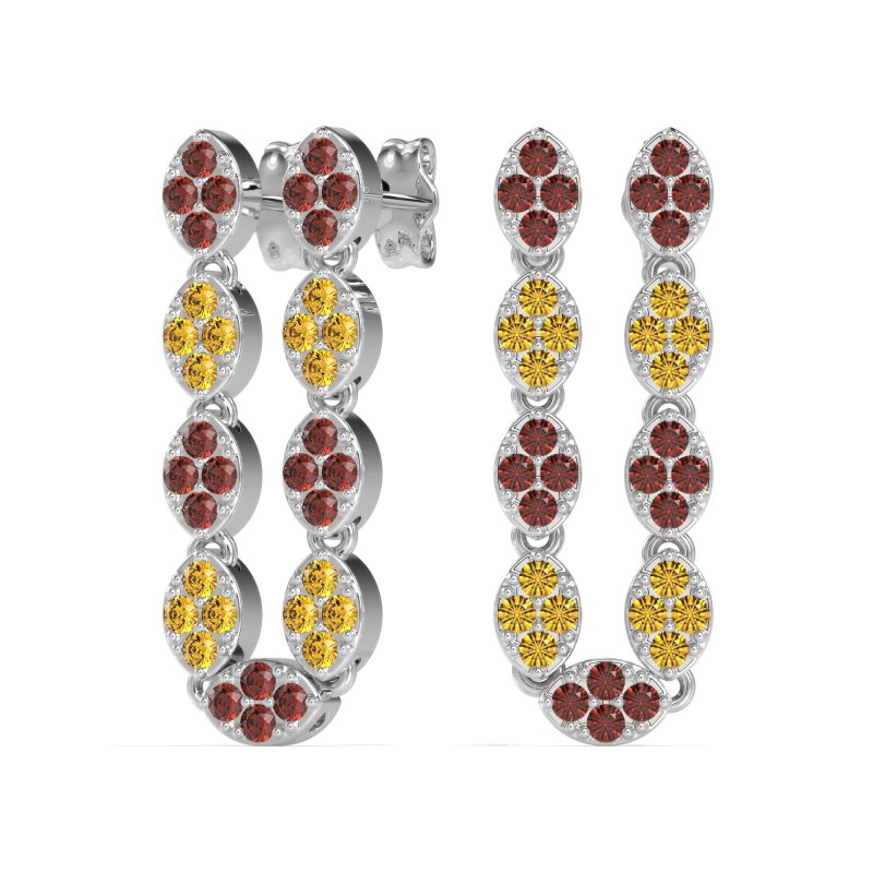 U-Shape Dangling Multiple Ear Hole Earrings