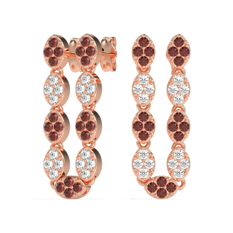 U-Shape Dangling Multiple Ear Hole Earrings