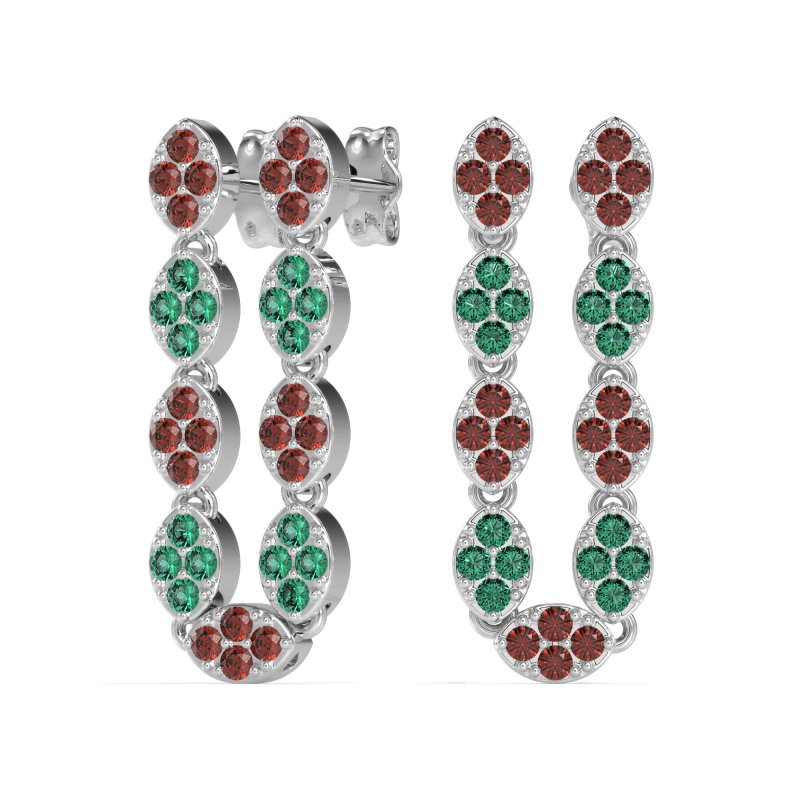 U-Shape Dangling Multiple Ear Hole Earrings