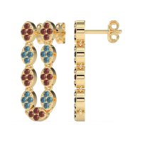 U-Shape Dangling Multiple Ear Hole Earrings