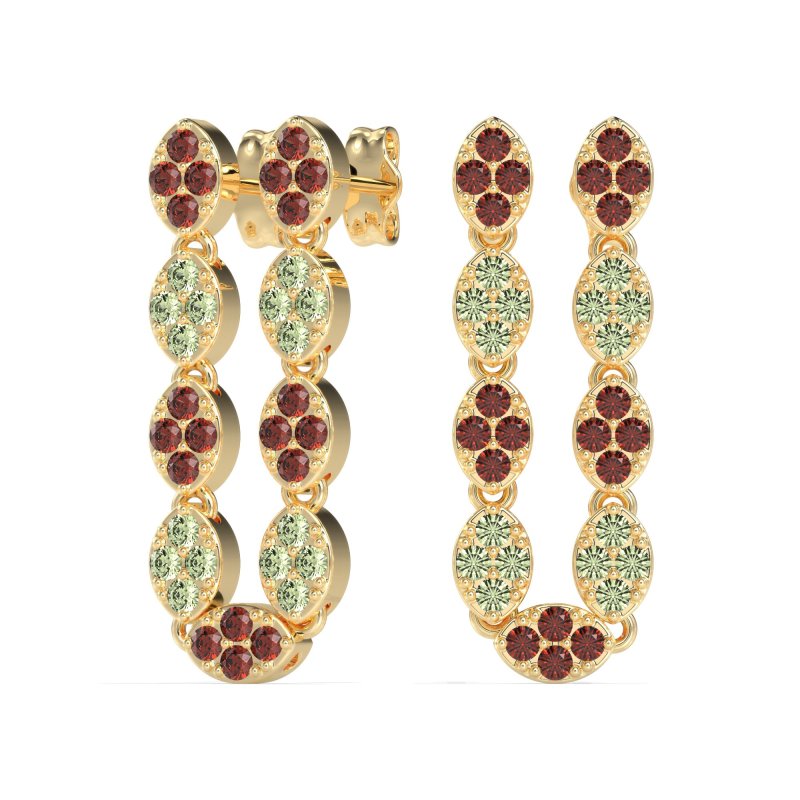 U-Shape Dangling Multiple Ear Hole Earrings