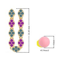 U-Shape Dangling Multiple Ear Hole Earrings