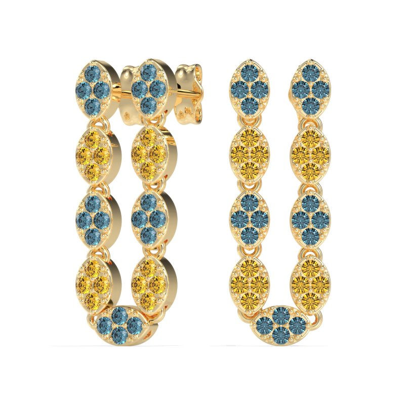 U-Shape Dangling Multiple Ear Hole Earrings