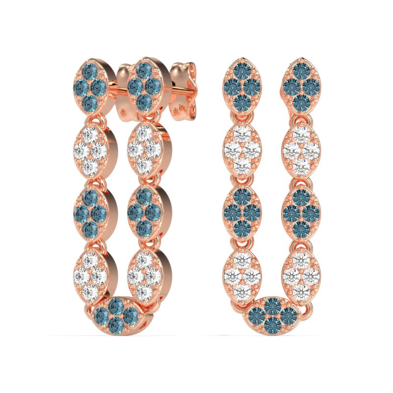 U-Shape Dangling Multiple Ear Hole Earrings